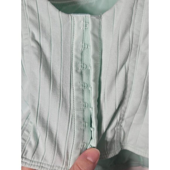 NWT No Boundaries Womens Green Ribbed Bustier Tank Top Size XL Summer Casual - Picture 3 of 10
